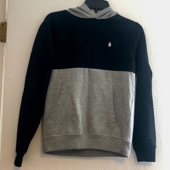 Volcom Contrast Pullover Fleece Hoodie Blue Size L - Picture 1 of 2